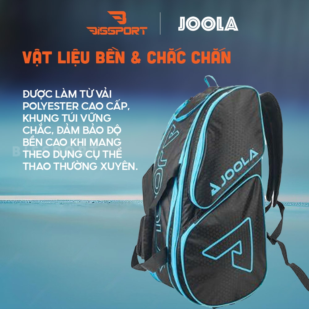 Túi Pickleball JOOLA Tour Elite Pro Chính Hãng - Xanh Ngọc - Rộng Rãi - Bền Bỉ - Có Ngăn Vợt & Giày Riêng - Có Nhiều Ngăn